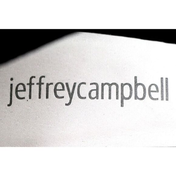 Jeffrey Campbel BLACK GENUINE LEATHER SUEDE HIGH OPEN TOE SLINGBACKS SHOES Sz5.5 - Picture 6 of 11